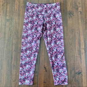 BP Nordstrom Pink and Gray Geometric Leggings SZ-M